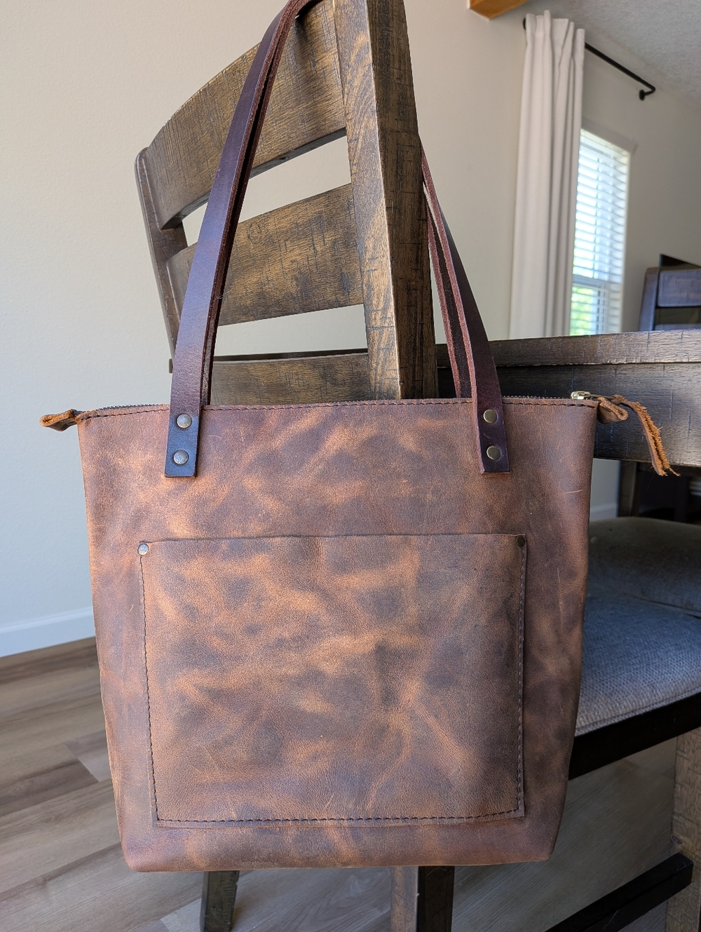 Portland Leather Small Zip Tote Canyon